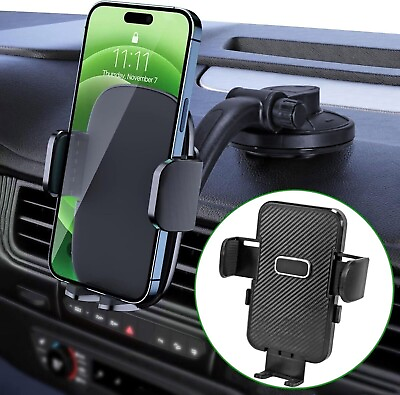 #ad Car Phone Holder Dashboard Windshield Phone Mount Universal for iPhone Samsung