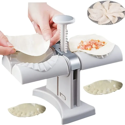 #ad Household Double Head Automatic Dumpling Maker Mould Dumpling Wrapper Tools