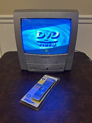 #ad Magnavox 13quot; CRT TV DVD Player Combo MWC13D5 Retro Gaming W Universal Remote