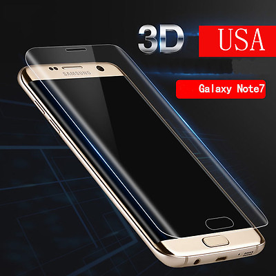 #ad CLEAR FULL CURVED COVER TEMPER GLASS SCREEN PROTECTOR FOR SAMSUNG GALAXY NOTE 7