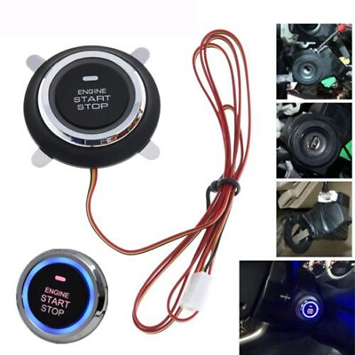 #ad Car Ignition Switch Engine Start Push Button For Keyless Entry amp;Push Starter Kit
