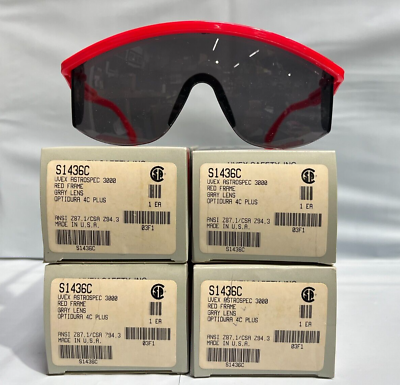 #ad 4 PR UVEX SMOKE GRAY Safety Glasses UV ANSI Z87 Sport Work Protective Sunglasses