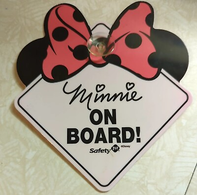 #ad Baby On Board Safety First Minnie Mouse Window Suction Car Sign Disney Baby 2018