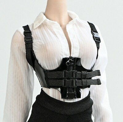 #ad 1 6 Punk Suspenders Waist Belt Strap Girdle Cuff For 12quot; Female Action Figure