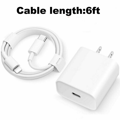#ad Original USB C Fast Charger For iPhone 14 13 12 11 Pro Max XS XR 8 Type C Cable