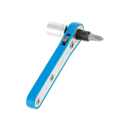 #ad 3in1 Screwdriver Including Blue Ratchet Socket Wrench Sleeve Screwdriver Bit US $9.92