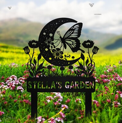 #ad Custom Butterfly Garden SignPersonalized Garden SignGarden DecorGarden Name
