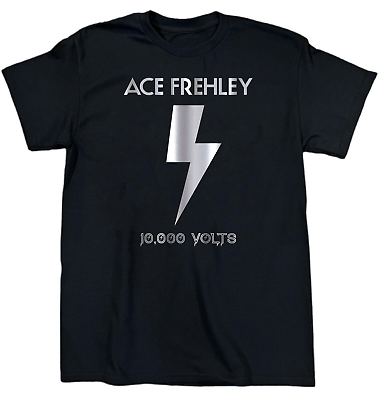 #ad Vtg Ace Frehley 10000 Volts Cotton Black All Size Unisex Shirt MM1360