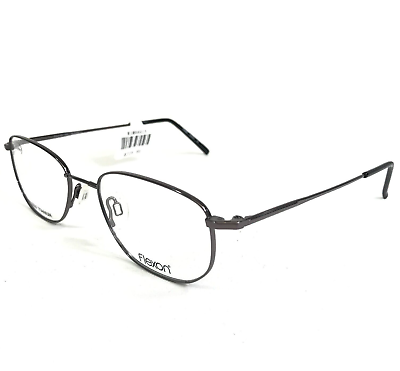 #ad Marchon Eyeglasses Frames FLEXON 600 GUNMETAL Grey Round Full Wire Rim 52 18 140