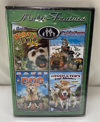 #ad 4 Family Movies DVD 2 Disc Set Karate Dog Chilly Dogs Dog Gone Aussieamp;Ted Sealed $10.06