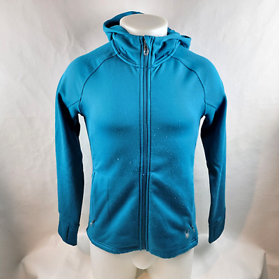 #ad Spyder Sweatshirt Womens Medium Blue Full Zip Hoodie Athletic Thumbhole Active