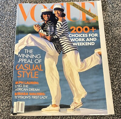 #ad Vogue February 1992 America Naomi Campbell Christy Turlington Cover