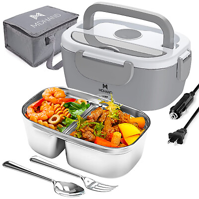 #ad 1.5L Electric Heating Lunch Box Portable for Car Office Food Warmer Container US