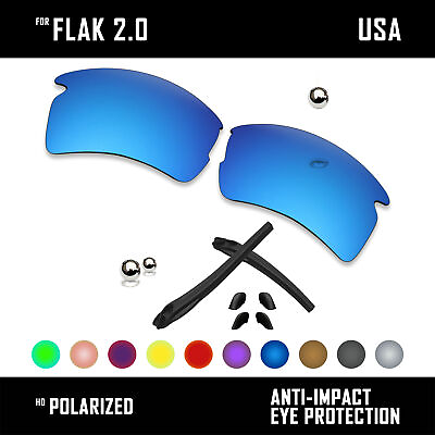 #ad Anti Scratch Polarized Replacement Lens amp; Rubber Kits for Oakley Flak 2.0 OO9295 $25.74