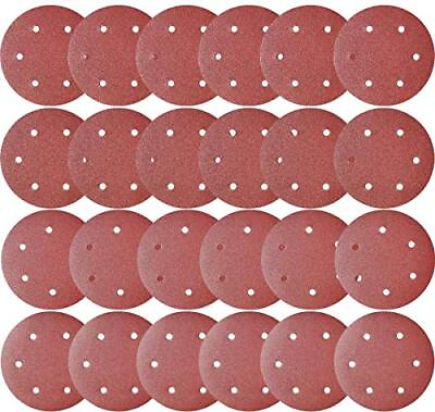 #ad 60 Pack 9 Inch 6 Hole Hook and Loop Drywall Sanding Discs Set 80 100 120 180...
