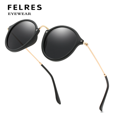 #ad Retro Round Polarized Sunglasses For Men Women Outdoor Driving Glasses UV400