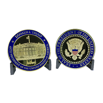 #ad BL4 002 NEW 45th President DONALD J. TRUMP Challenge Coin White House POTUS MAGA