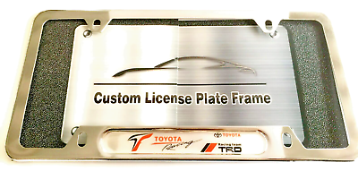 #ad Chrome license plate frame Toyota Racing