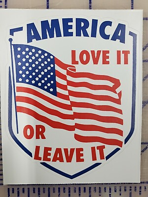 #ad America Love it or Leave it Vintage Style Decal Vinyl Sticker Die Cut Trump