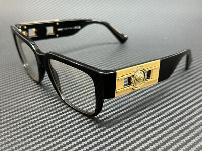 #ad #ad VERSACE VE3350 GB1 Black Gold Men#x27;s 55 mm Eyeglasses