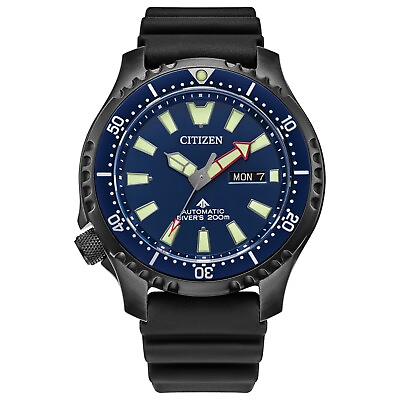#ad Citizen Promaster Automatic Men#x27;s Black Stainless Steel Watch 44MM NY0158 09L $181.99