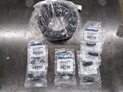 #ad Builder#x27;s Kit Fragola 6AN PTFE Black Braided Stainless Line for Fuel P S 20#x27;