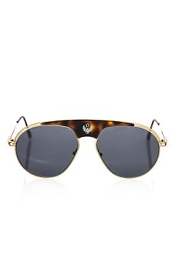#ad Frankie Morello Elegant Shield Sunglasses with Havana Accent