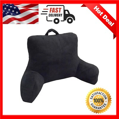 #ad Large Bed Rest Pillow Back Arm Head Support Chair Plush Shredded Foam TV Reading