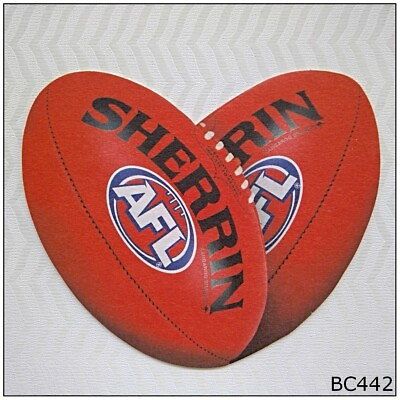 #ad Carlton Draught For the Love of Footy Sherrin AFL Coaster B442