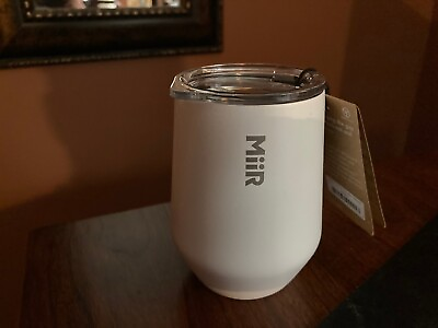 #ad MiiR 10 oz. Camp Slide Lid Cup White 3D Tech Cold Hot Stainless Thermo BPA Free