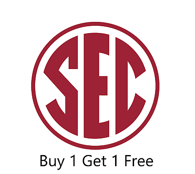 #ad * SEC Football Logo Vinyl Decal Wall Window Glass Buy 1 Get 1 Free