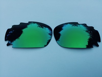 #ad ETCHED POLARISED GREEN MIRRORED VENTED OAKLEY JAWBONE amp; RACING JACKET LENSES