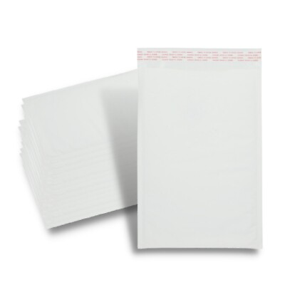 #ad 6300 #1 White Kraft Self Seal Bubble Mailers Shipping Padded Envelopes 7.25 x 12