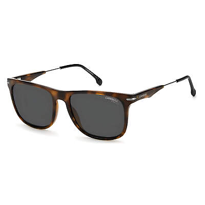 #ad Carrera Men#x27;s Sunglasses Havana Polyamide Square Shape Frame Grey Lens 276 S 86