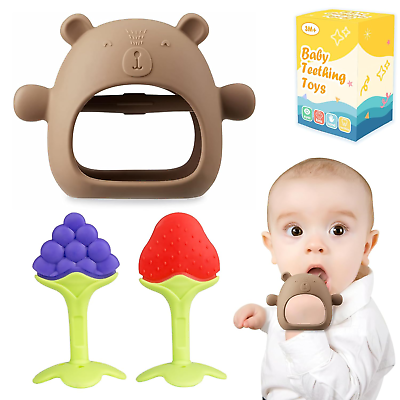 #ad Baby Teething Toys 3 PCS Teethers Set For3 6 Months amp; 6 12 Months Baby Essenti