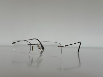 #ad Ray Ban RB 8680 1131 Rimless LightRay Bronze Brown Eyeglasses Frame 53 17 135