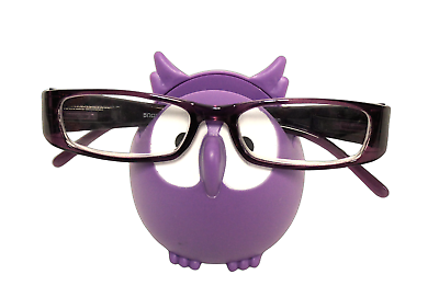 #ad Owl Glasses Sunglasses Eyeglass Holder Stand Display Smartphone Holder Purple