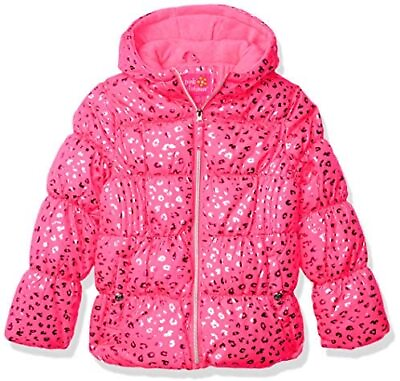 #ad Pink Platinum girls Puffer Jacket Pink Glow Size 4
