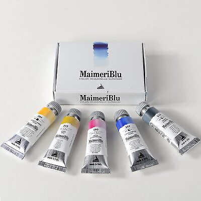 #ad MaimeriBlu Watercolor Introduction Set 5 Count 12ml Tubes