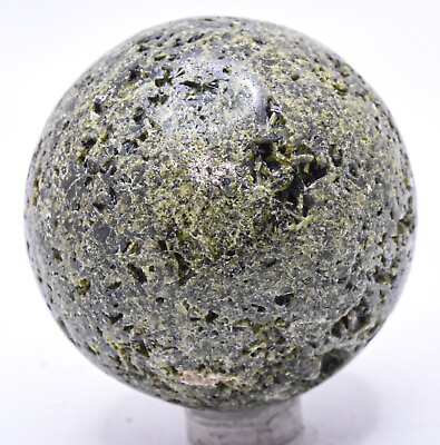 #ad 2quot; Green Epidote Sphere Polished Gemstone Crystal Mineral Collectible Ball Peru