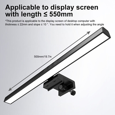 #ad LED Screen Bar Light Computer Monitor Eye Caring Reading Desk Lamp USB Dimmable