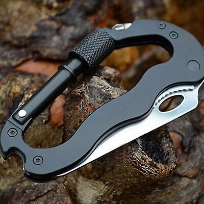 #ad NEW Multi Tool Carabiner Keychain Screwdriver Survival Camping EDC Tool Knifes $9.75