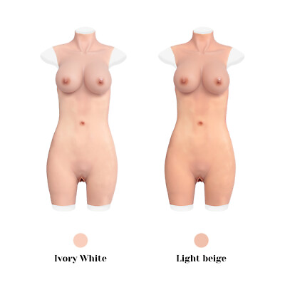 #ad Realistic Body Suit Fake Vagina Silicone D Cup Breast Forms Crossdresser Cosplay