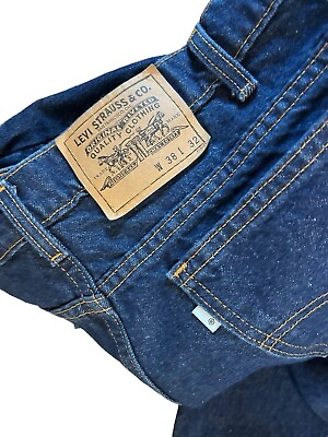 #ad Levi Strauss 553 1759 Vintage Black Jeans White Tag Size 36x32 Tag 38x32