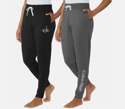 #ad NEW Women#x27;s Calvin Klein SMALL 2 Pack French Terry Joggers Pants