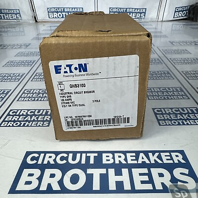 #ad Eaton ￼GHB3100 100 Amp 480 277V 3 Pole Circuit Breaker Warranty New In Box ￼