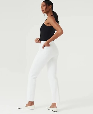#ad NWT Spanx 🌸 Slim Straight Pant Classic White Large Regular NEW 20372R