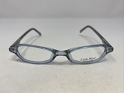 #ad Lido West Tiki Blue 42 16 130 Plastic Full Rim Eyeglasses Frame S953