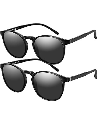 #ad #ad Unisex Wayfare Style Classic Shape Polarized Sunglasses 2 Pack Retro Man Woman