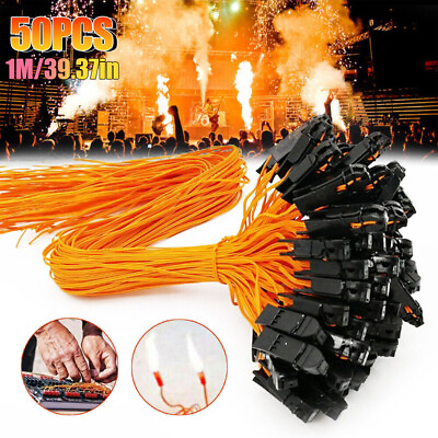 #ad 50pcs lot 39.37in Electric Connecting Wire for Fireworks Firing System Igniter $20.89